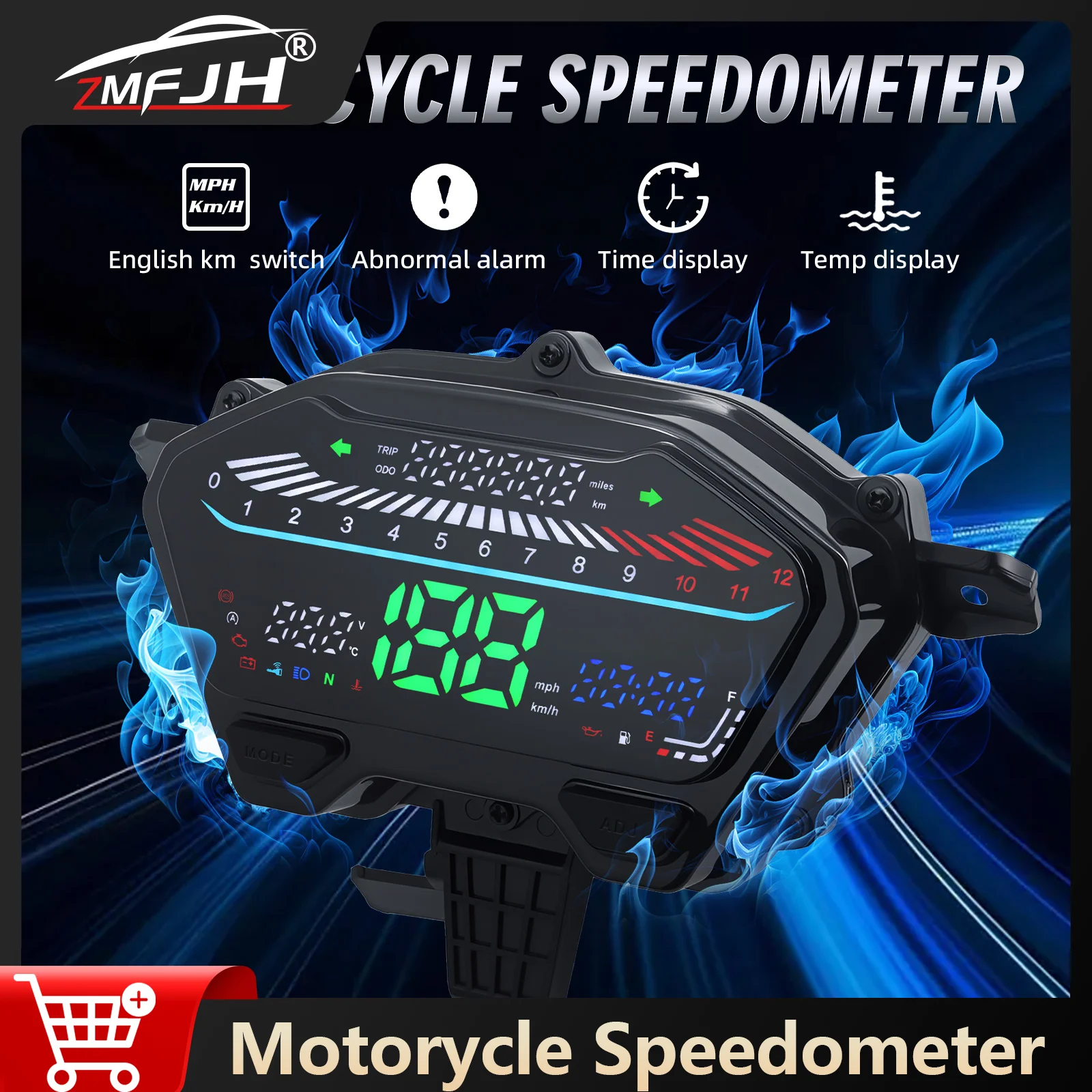 

Motorcycle Speedometer LCD Instrument Digital RPM Gauge Odometer Fuel Gauge For Honda Vario 125 LED Vario 150 Vario 160 Click V2