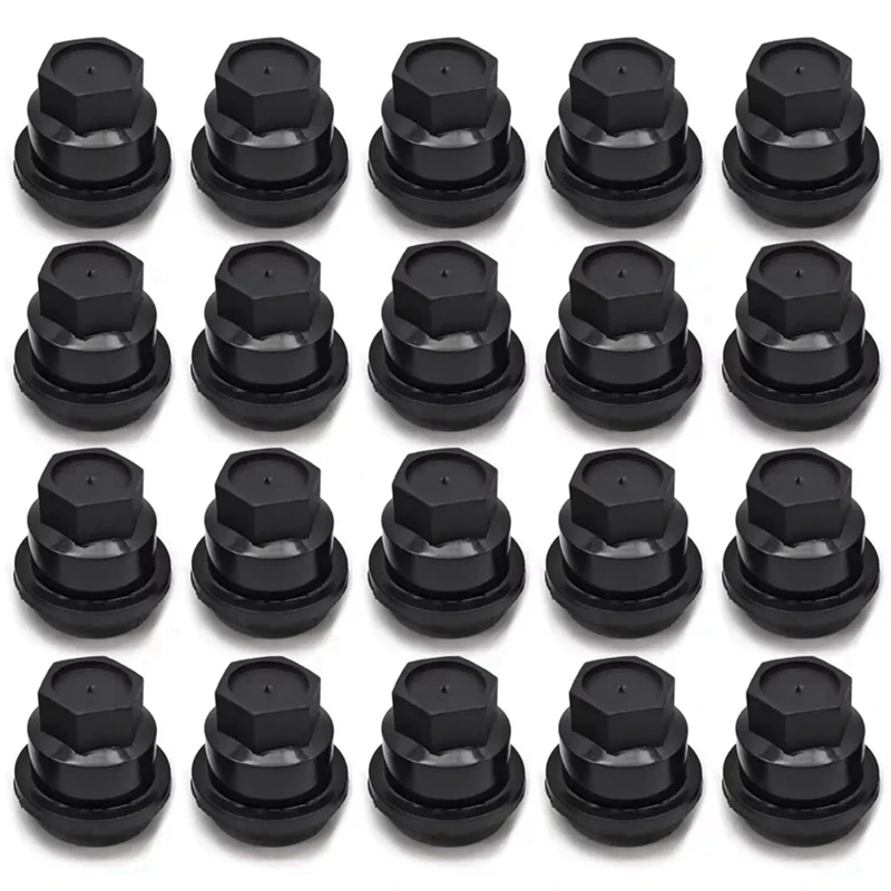 20Pcs Black Lug Nut Covers Cap For Chevrolet S10 Blazer & For GMC Jimmy Sonoma 15661036