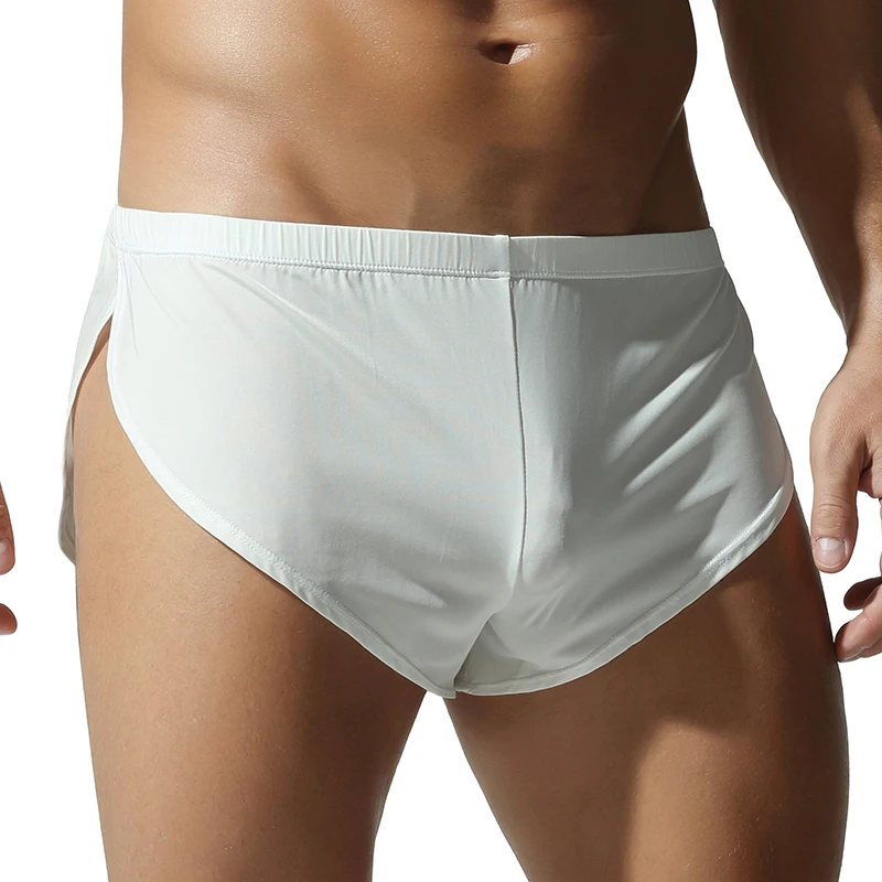 TAUWELL Herren Modische Atmungsaktive Eisseide Haushose Hochgeschnittene Lässige Boxershorts Arro Hosen Bequeme Lounge-Bekleidung – Detail 10