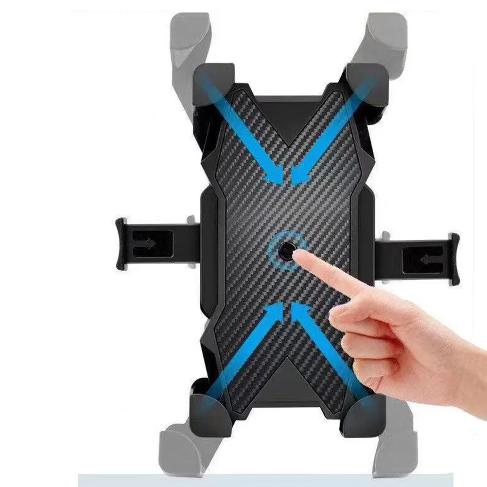 

Anti-Fall Motorcycle Phone Mount Bike Cellphone Holder Shockproof Support Bracket Durable Plastic Fixing Clamp for Cycling Easy