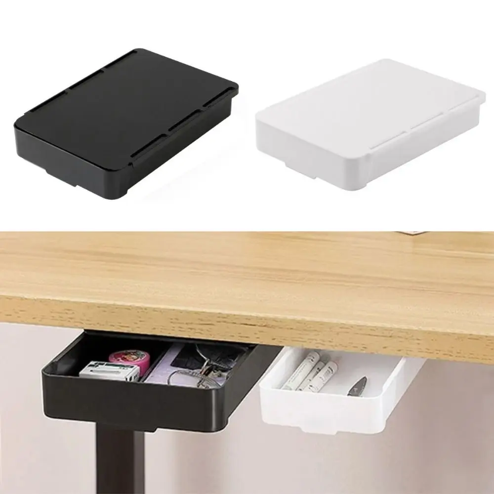 Self-Adhesive Table Shelf Storage Box Multifunction Large Capacity Undertable Drawer Space-saving Under Desk Drawer