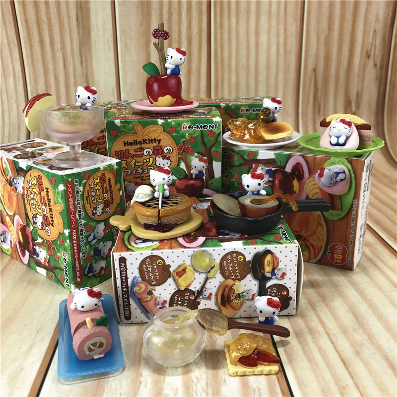 

Original Rement Kawaii Hello Kitty Forest Dessert Blind Box Cake Fruit Desktop Decor Birthday Gift Anime Cartoon Trendy Toys