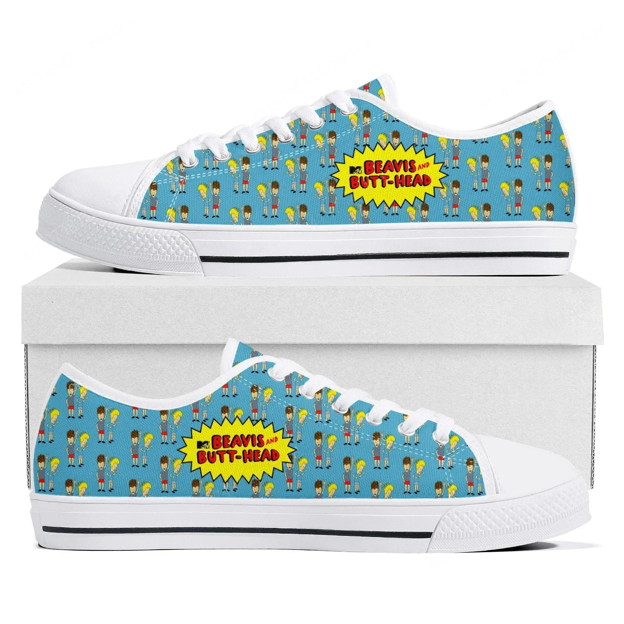

Кеды Butthead Rock N Roll Low Top для женщин, мужчин и подростков, высококачественные холщовые кроссовки, парные, с индивидуальным дизайном в стиле манга