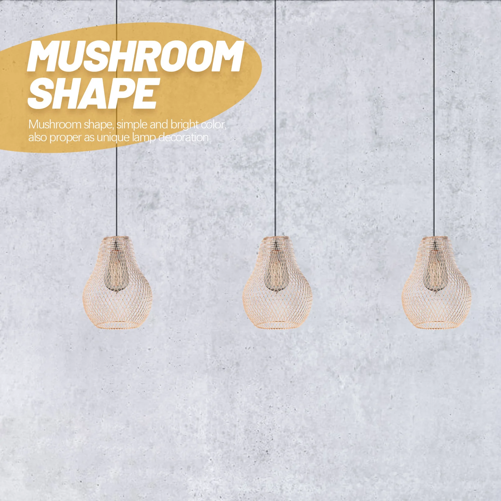 

Golden Iron Wire Lamp Shade Hollow Out Metal Pendant Light Cover For Living Room Bedroom Hotel Cafe Replacement Decorative