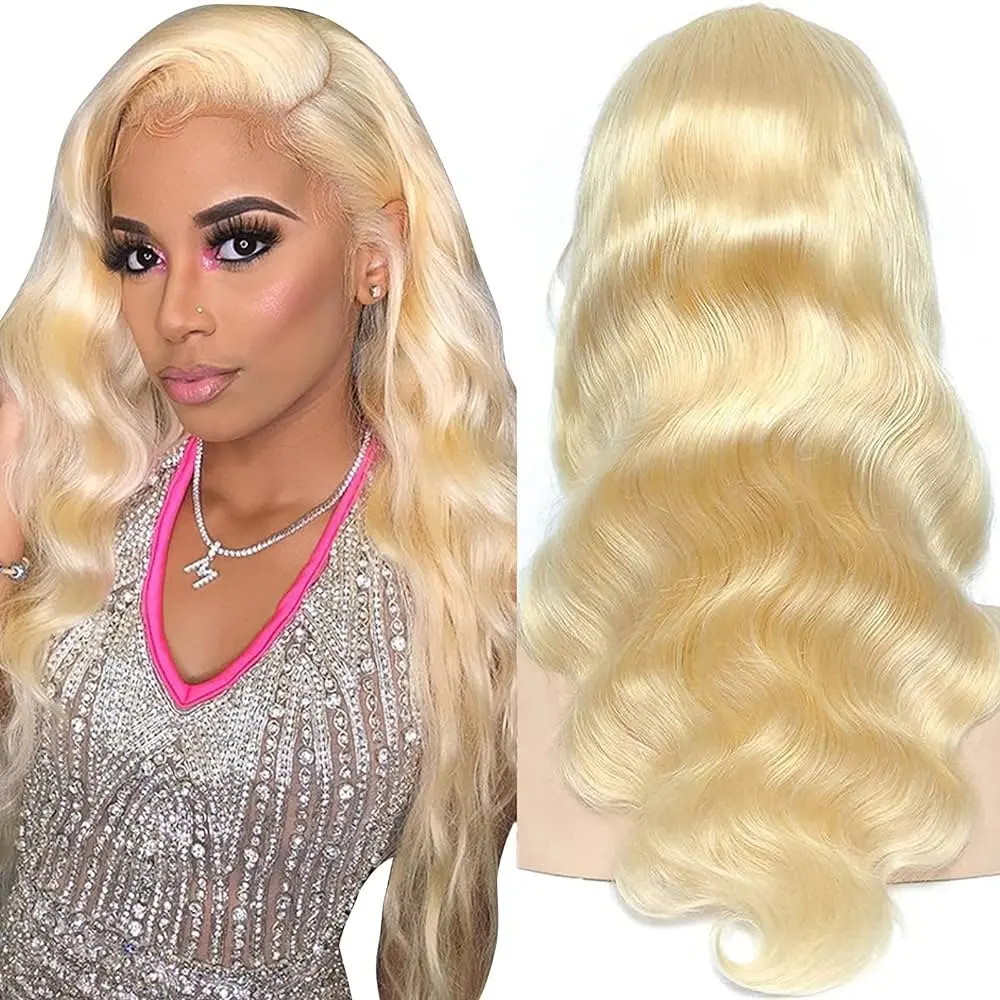 Rosabeauty 13x6 Blonde 613 HD Body Wave 5X5 Glueless Lace Front Human Hair Wigs 13X4 Frontal 180 250 Density 40 Inch Wig