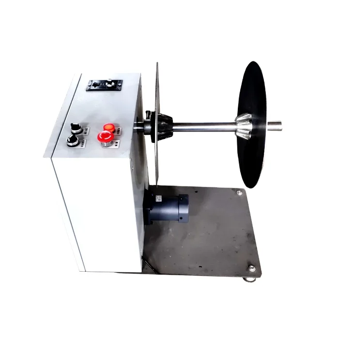 Small Inner Diameter Coiled Material Winding Rewinder Machine Motor Feeding Equipment for Coiled Products Packing