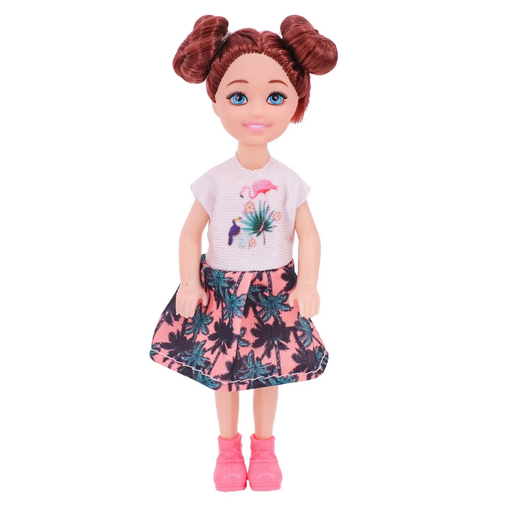 14cm Kelly Puppe Kleidung Mode Kleid Casual Komfortable Outfit Fit 12-14cm/5 Inch Mädchen Puppe, unsere Generation Puppe, kinder Spielzeug