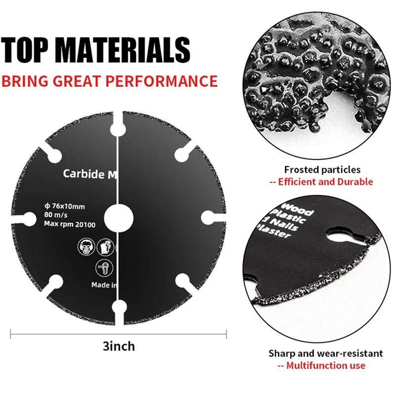 10Pcs 76Mm Saw Blade Electric Grinding Cutting Disc Rotary Tool Wood Cutting Electric Grinder Cutting Disc Circular