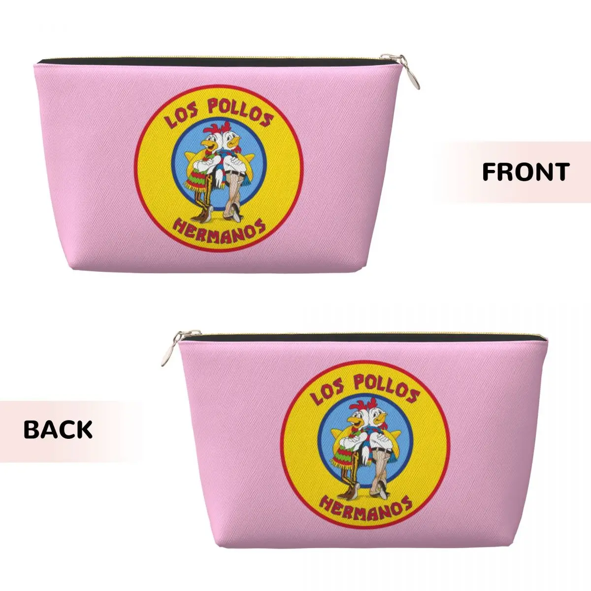 Custom Breaking Bad Los Pollos Hermanos Toiletry Bag The Chicken Brothers Cosmetic Makeup Organizer  Beauty Storage Dopp Kit Box