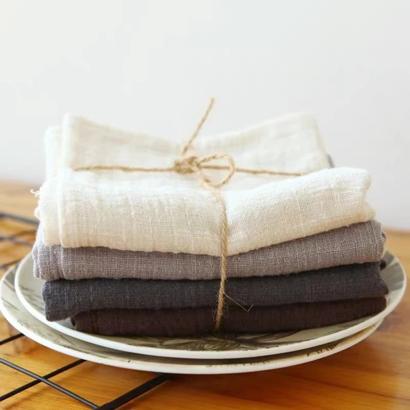 نسيج القطن والكتان الناعم المواد العضوية القطن الطبيعي النقي كامبريك ايكو DIY الملابس خليط النسيج الكريب القماش الجبن