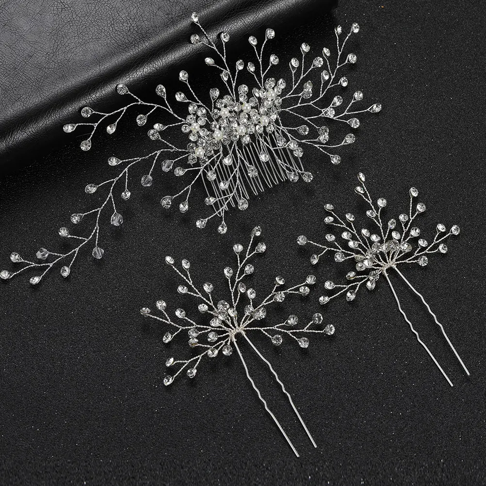 

1Set Rhinestone Hair Comb for Bride Elegant Delicate Bridal Hair Accessory Wedding Prom Cosplay Birthday Christmas Carnival