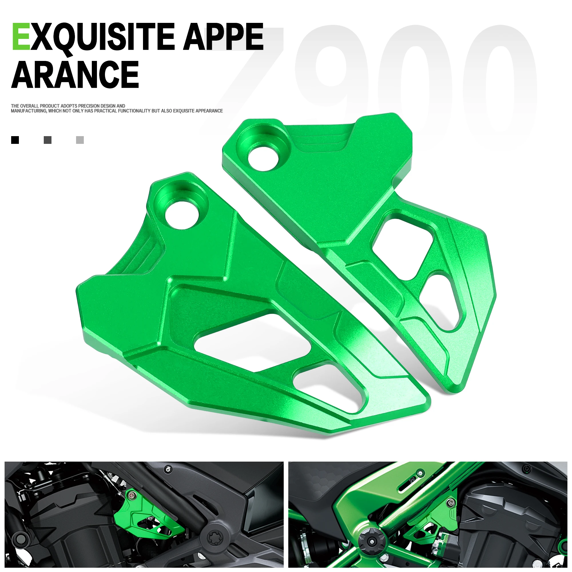 

НОВЫЕ Декоративные боковые накладки-защита для рамы мотоцикла Kawasaki Z900 Z900SE 2017-2026