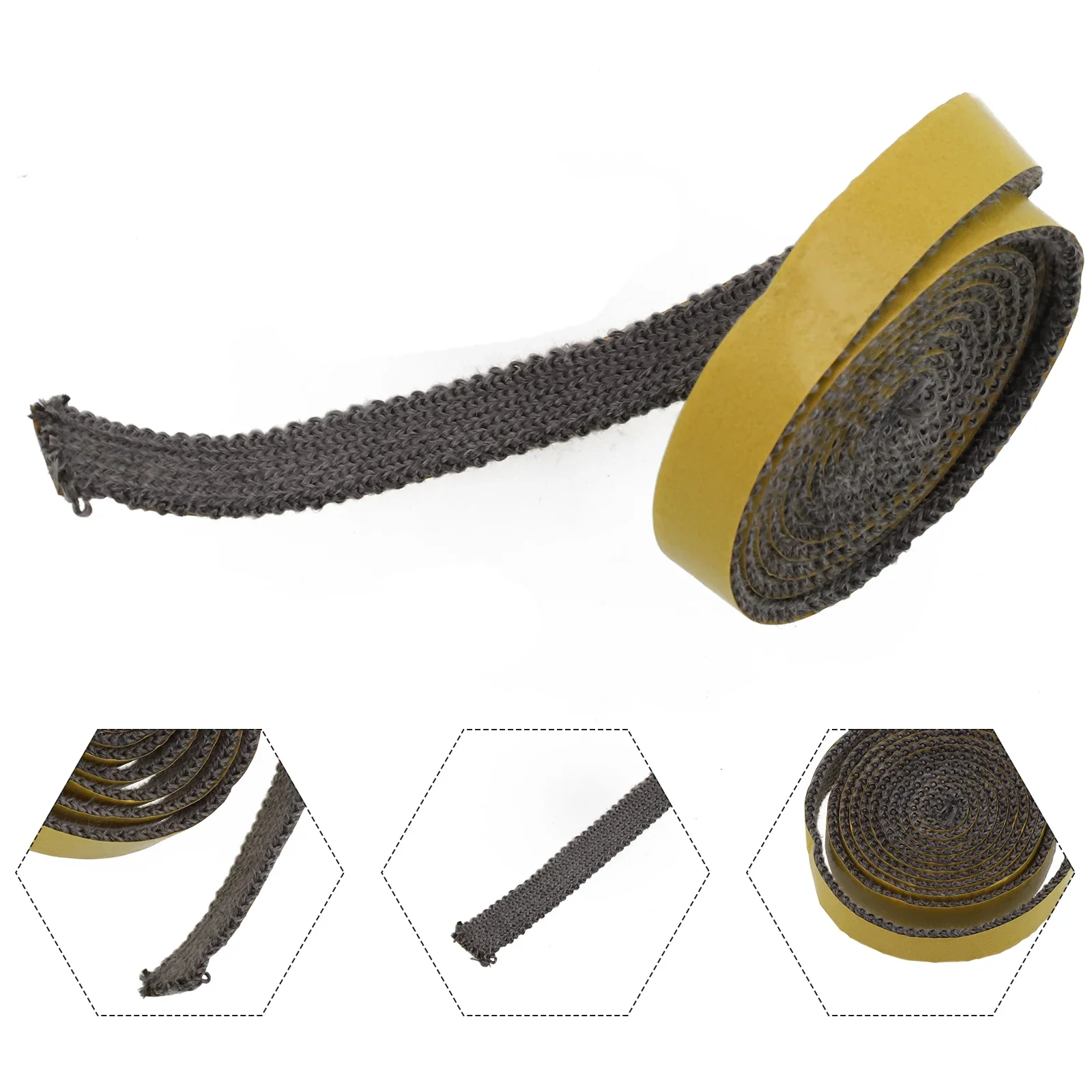 

Стеклянное уплотнение, 2 м, надувное стекловолокно, легкая черная плоская печь, пожарная веревка, высокая температура, низкая теплопроводность