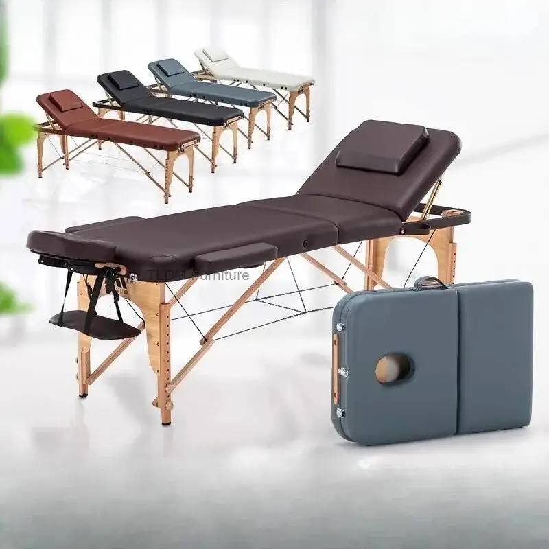Simple Trendy Massage Bed Premium Luxury Creative Aesthetic Massage Table Elegant Unique Camillas Para Masajes Salon Furniture