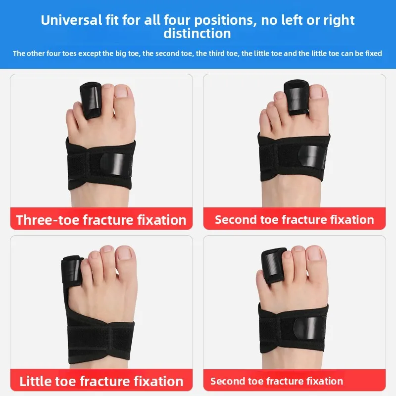 Big and Small Toe Fracture Fixators, Toe Injury Correction Protection Splints, Sprain Protection Sleeves Rehabilitation Braces