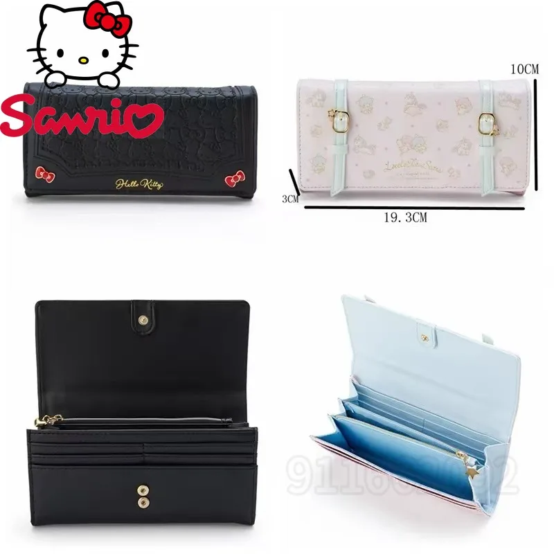 MINISO Sanrio New Long Wallet Luxury Brand Original Women's Wallet Cartoon Women's Coin Purse Large Capacity Multiple Card Slots