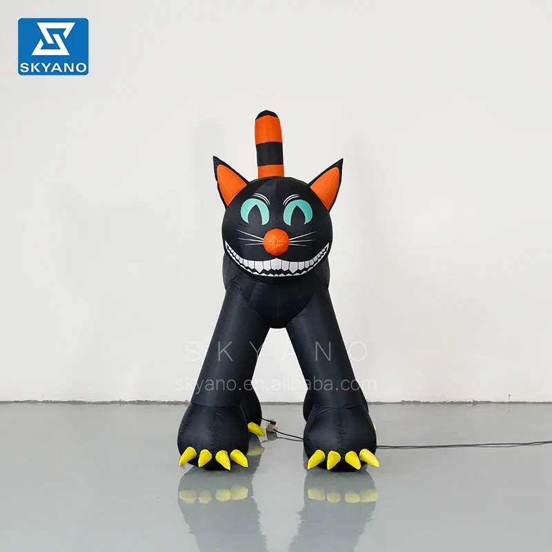 Inflatable Black Cat for Halloween Decorations Inflatable Cartoon Animals