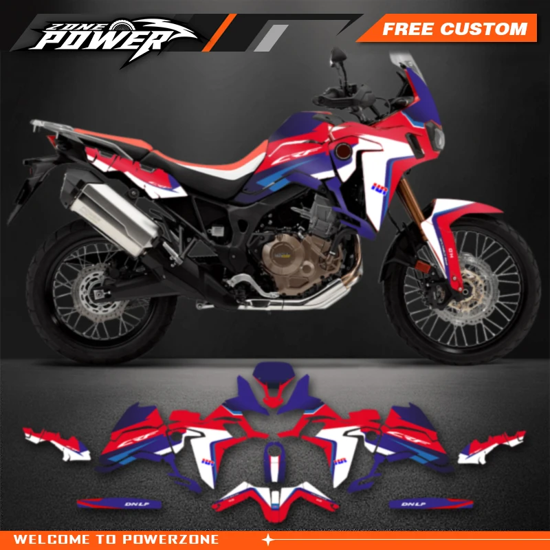 Powerzone Custom Graphics Decals Stickers Kit For Honda CRF1000L AFRICA TWIN Motorcycle 06