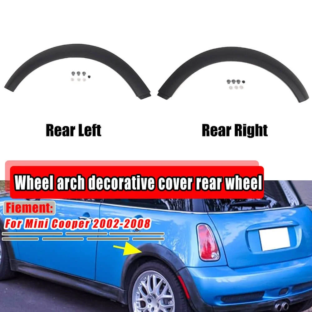 Rear Left/ Right Wheel Arch Panels 51131505869 51131505868 Car Rear Fender Cover Wheel Arch Decorative For Mini R50 R52 02-08