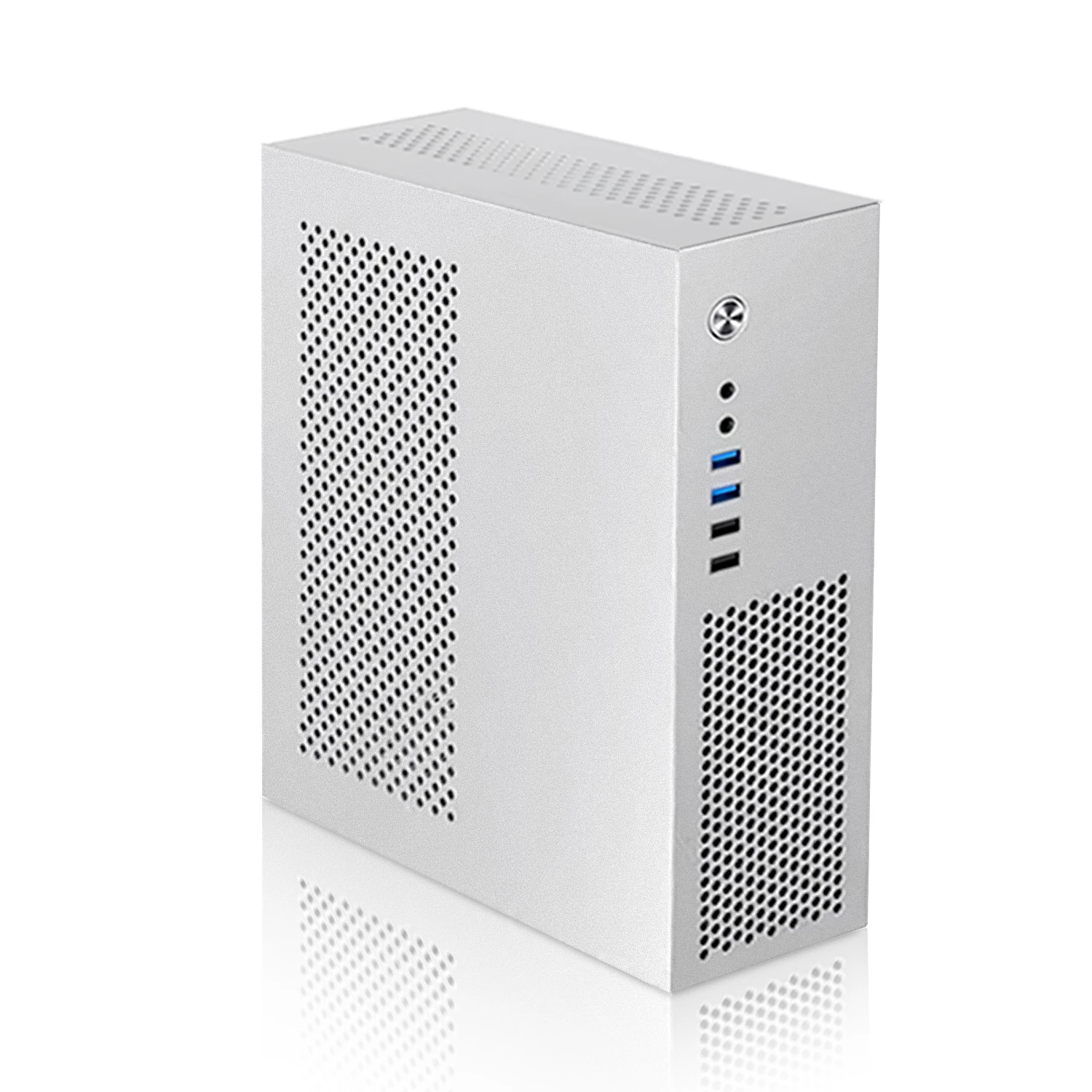 SFF Mini ITX/MATX PC Case Mini Tower Computer Chassis for HTPC Save Space Fits MATX/Mini-ITX Motherboard/Flex Power Supply 7.3L