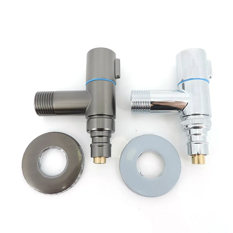 غسالة صنبور النحاس توقف المياه فتح سريع صمام زاوية الحائط G1/2 كليب اكسسوارات الحمام ش #2