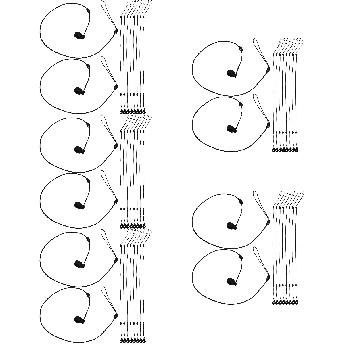 

5pcs Pen Lanyard Elastic Bungee Cord for Retractable Carabiner Anti-lost Rope Adjustable Lanyards