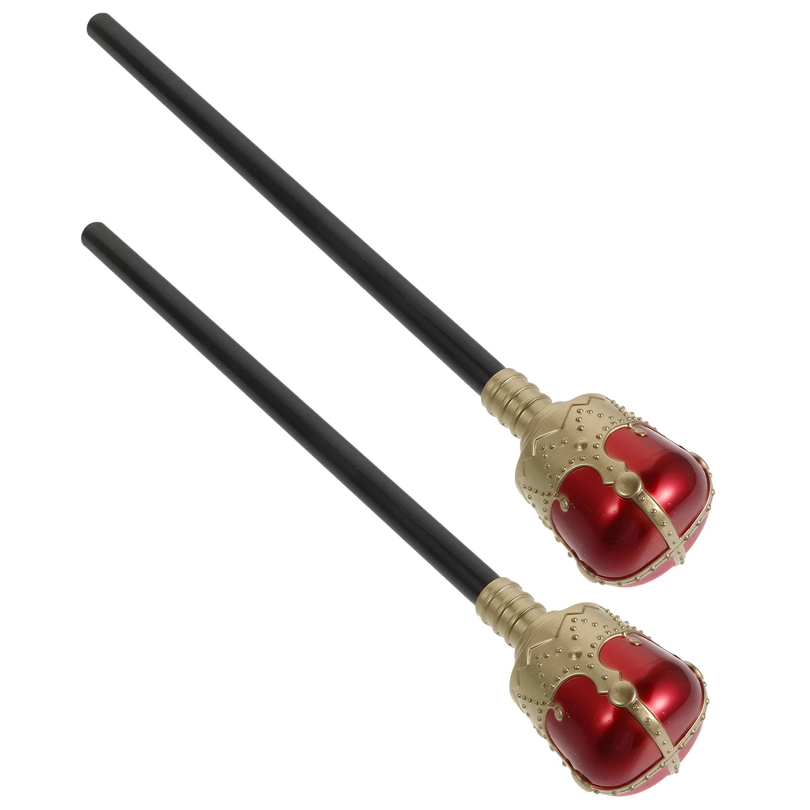 

2Pcs Royal Scepter Red Kids King Child Halloween Costume Props Plastic Craftsmanship RolePlaying Stage