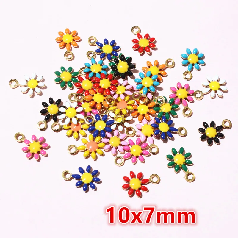 20pcs Stainless Steel Enamel Flower Star Octopus Charms Pendant DIY Jewelry Making Accessories for Necklace Earring Bracelet view 2