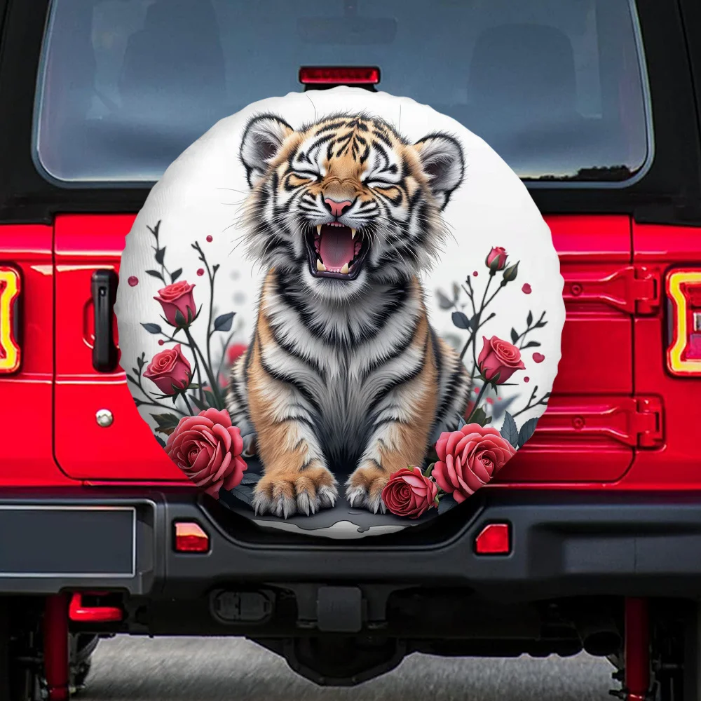 One Piece, A Versatile Polyester Design Featuring Flowers And Tigers, Ideal For Camping By The Seaside Without Needing Electrici