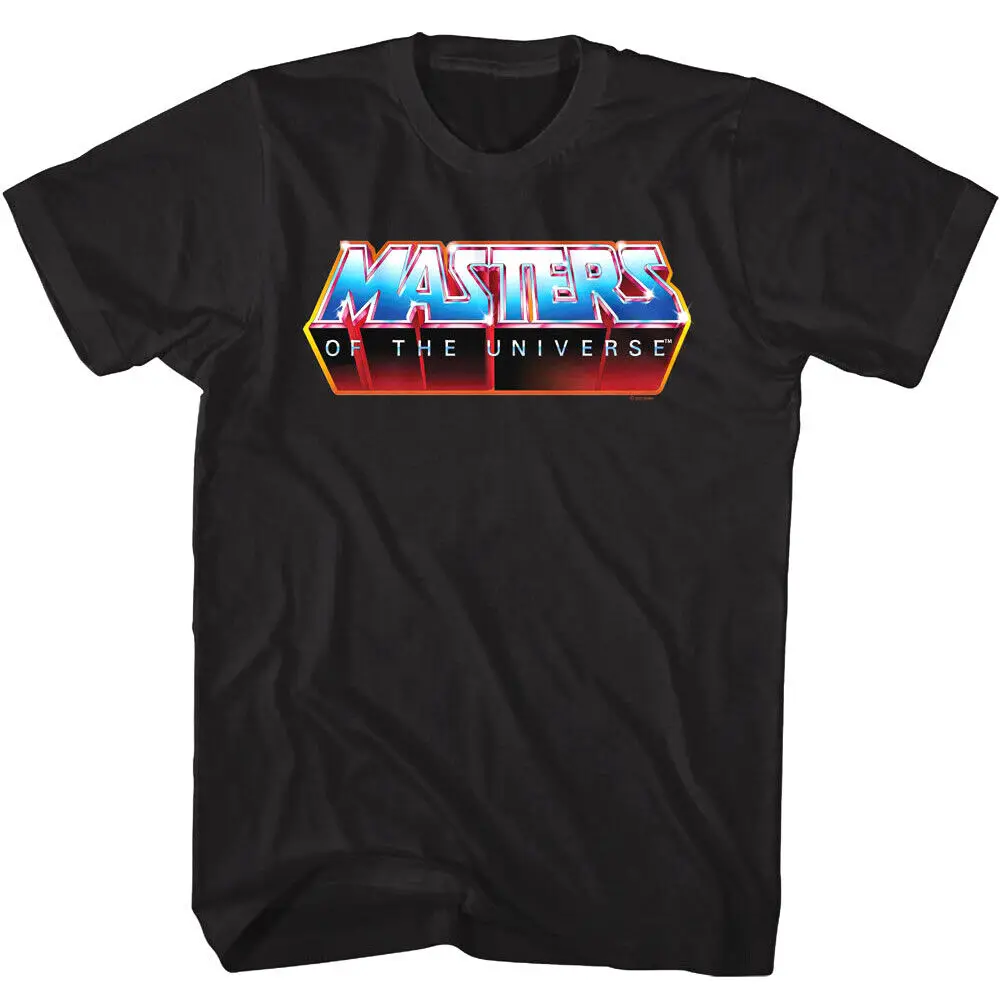 

Известная Мужская Футболка Masters of the Universe хромированный дизайн логотипа металлик мужские и женские хлопковые футболки с коротким рукавом