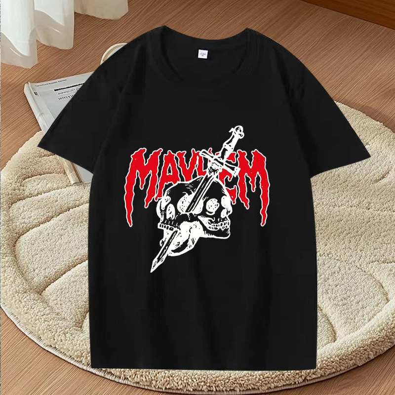 

Mayhem lady gaga fashion graphic T Shirts 2025 men women Oversized 100% Cotton streetwear short sleeve Summer print Unisex tops