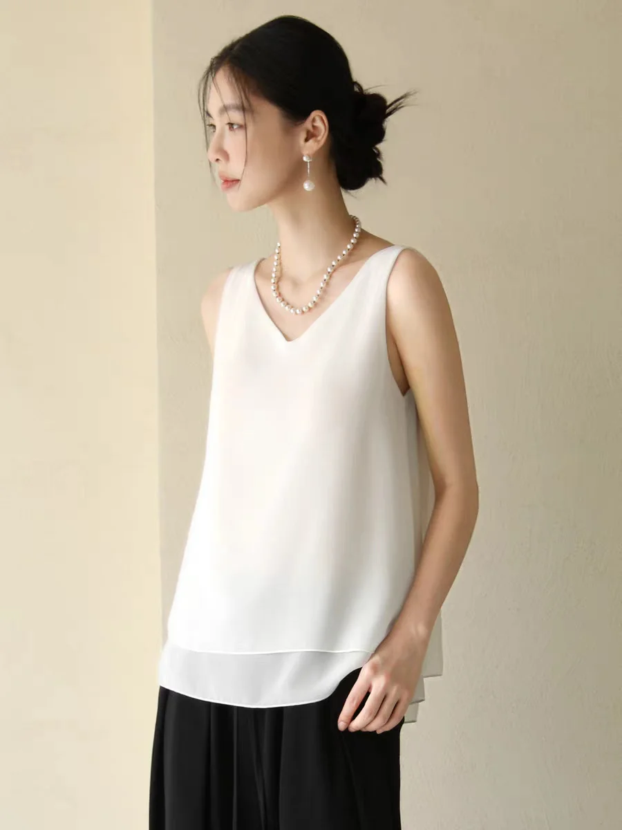 Blusa sin mangas de chifón con cuello halter para mujer, estilo coreano OL, sexy y holgada, para verano
