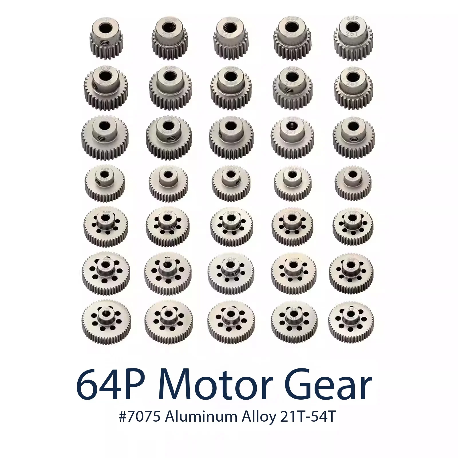 5pcs RC Model  64P Motor Gear 7075 Aluminum  Metal Pinion 1/10 On-Road Vehicle 5pcs Set Suitable as a Gift for All Four Seasons