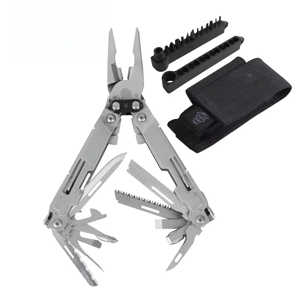 

PowerAccess Deluxe 21-in-1Multifunctional Tool Compact Multi-function Pliers W/Nylon Sheath, Two Knife Blades (PA2001-CP)