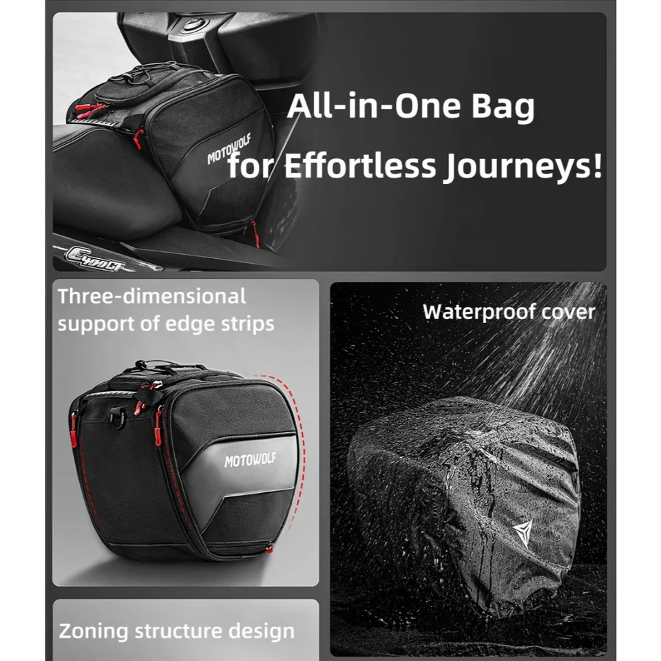 Motorcycle Tunnel Tank Bag Tool Travel Luggage Storage Bag for