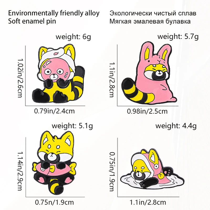 Masker ikan lucu kucing lencana logam Punk lapel Pin perhiasan hadiah untuk anak-anak kucing kreatif Enamel Pin Pinsk