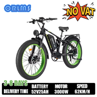 ORLMS FINDER26 E-bike 26*4.0-inch Fat Tire 3000W Motor 52V25AH Lithium Battery Electric Bike Mountain off-road Electric Bicycle