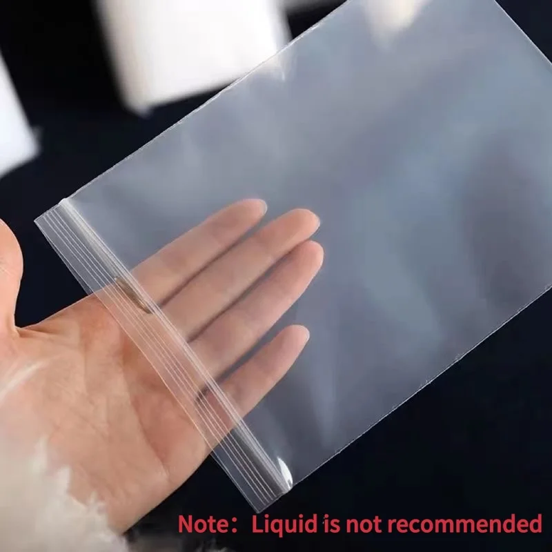 100Pcs/lot Small Zip Lock Plastic Bags Transparent Bag Reclosable Vacuum Storage Bag Clear Bags Ziplock Food Storage zip Bags 4