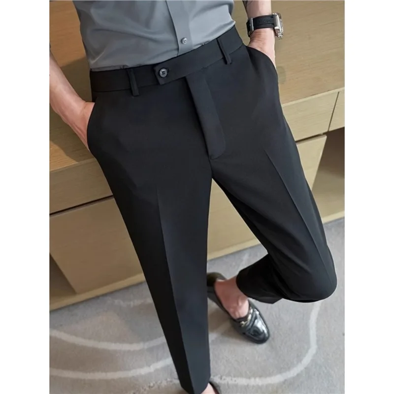 2027 New Classic white Black Men Suit Pants Oversize Formal Business Casual Men's Trousers Custom Slim Fit Plus Size Men Pants