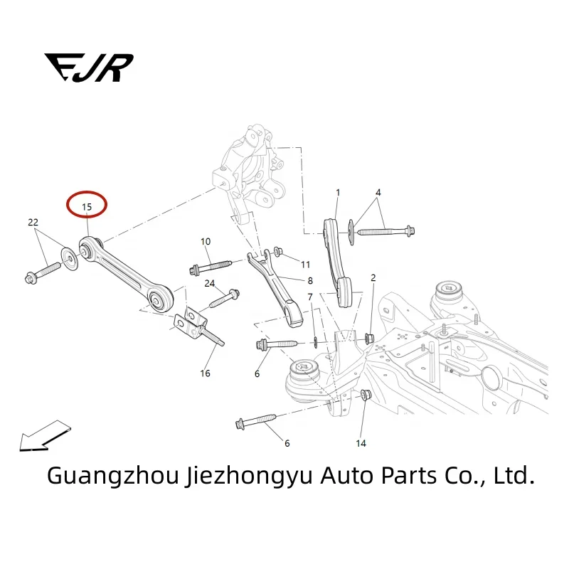 OEM 670032017   Do samochodów Maserati Levante M161 akcesoria tylne zawieszenie wahacz drążek ciągnący