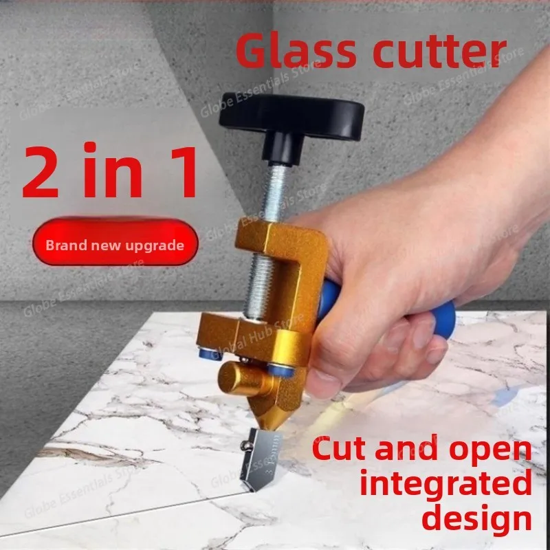2 In 1 Glass Ceramic Tile Opener Breaker Tile Wheel Diamond Roller Manual Diamond With Knife Hand Tools