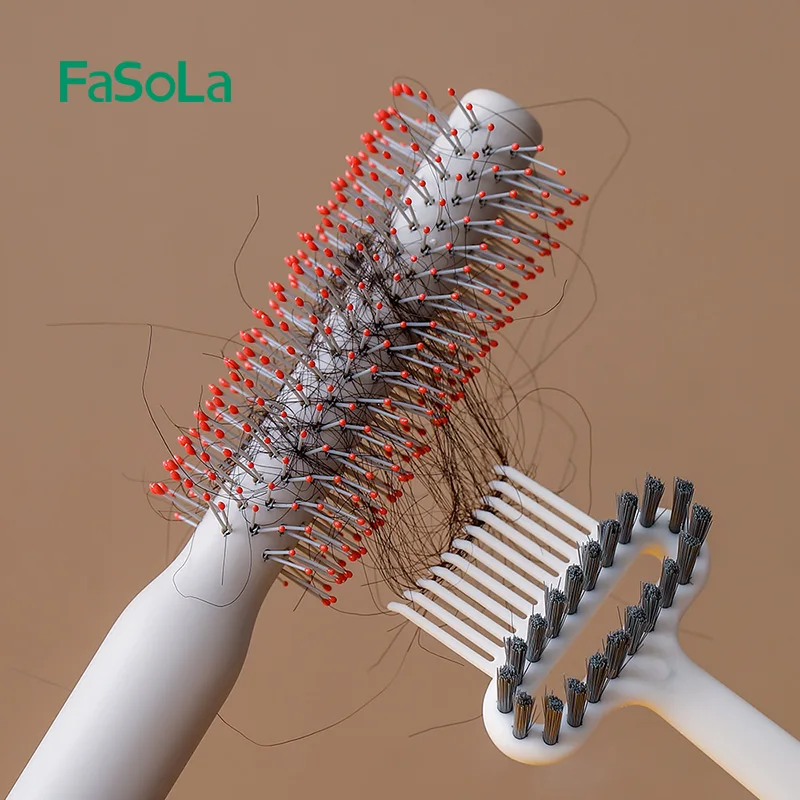 FaSoLa Comb Cleaning Brush Cleaning Claw Hidden Tail Hook Hair Brush Cleaner Tool Airbag Comb Cleaning Brush