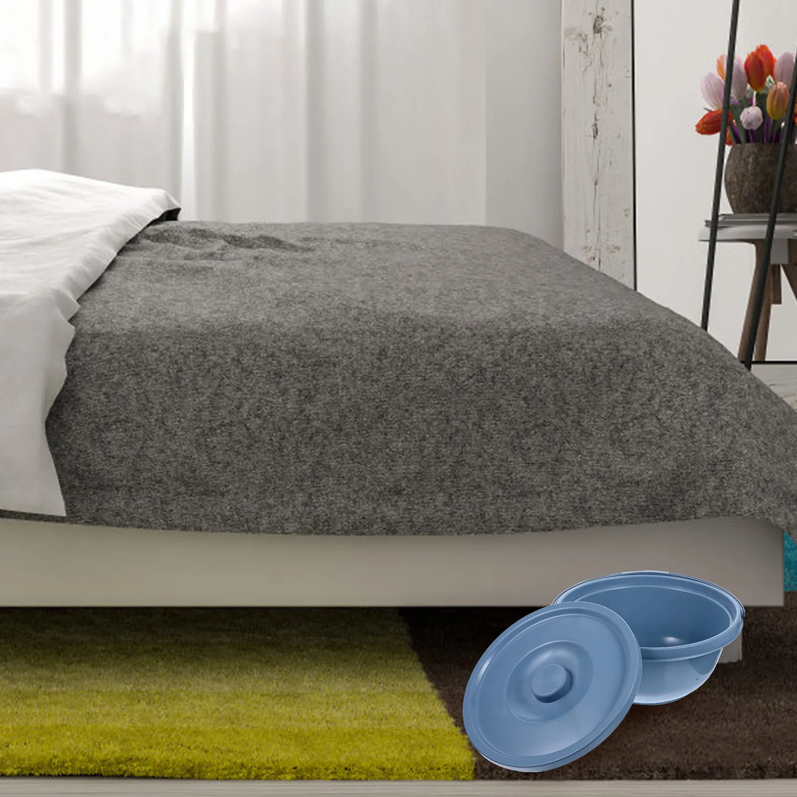 كبار السن غرفة وعاء المنزل المبصقة غطاء مقبض دائم المحمولة مبولة دلو المواد البلاستيكية مستقرة سهلة الحمل #4