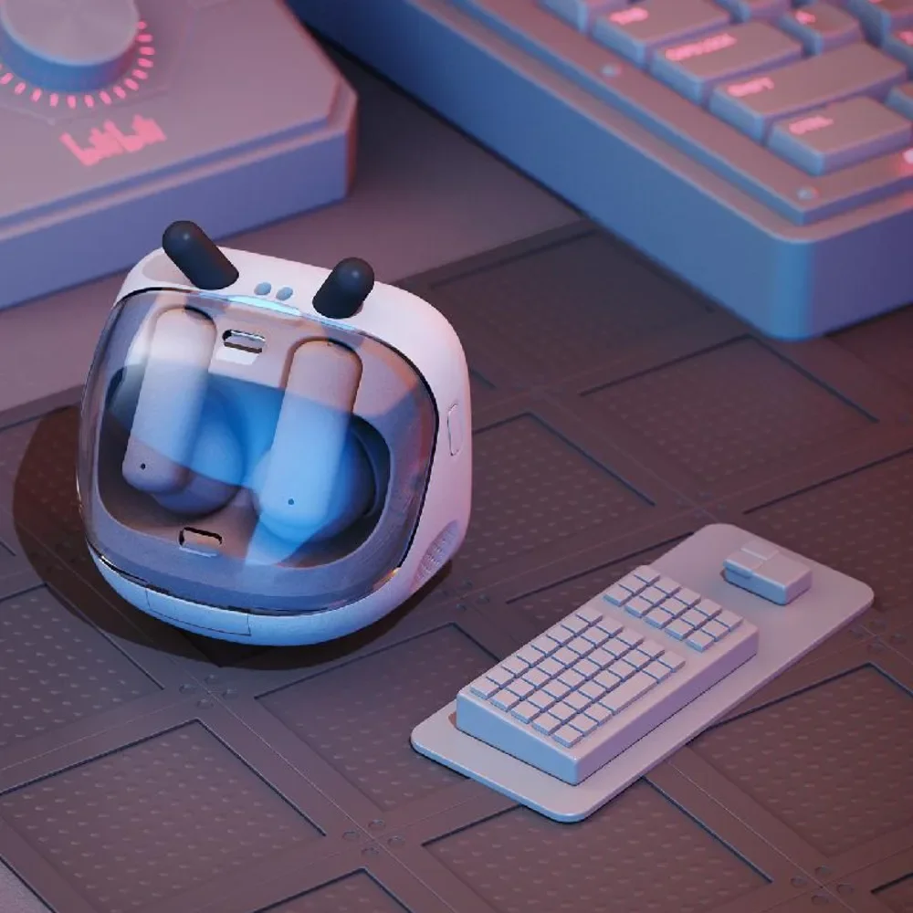 CUBEFACE Auricolari Bluetooth wireless con touch screen LCD per TV piccola