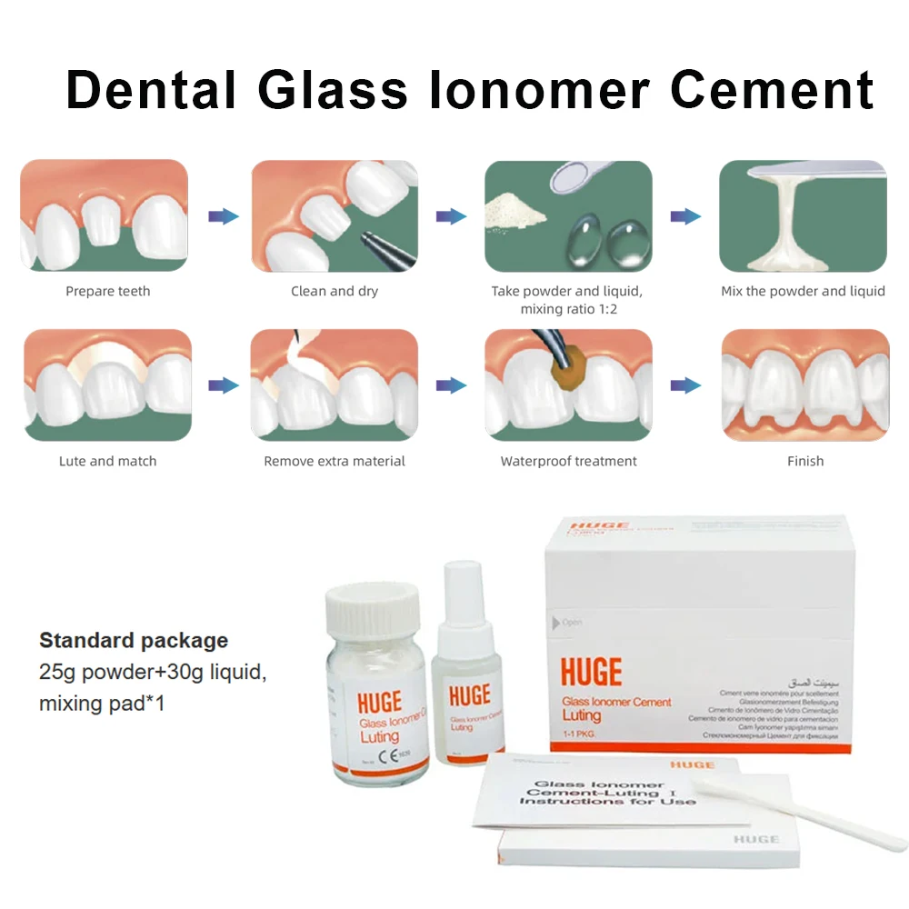 Huge Dental Luting Cement Adhesive Glassionomer For Crown Bridge Post Gic Permanent Professional Gc Fuji TR 1 Dentistry Material