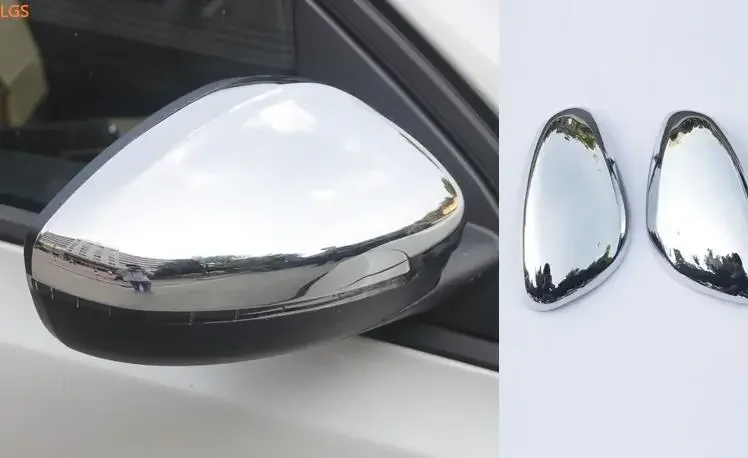 

For Peugeot 2008 2014-2018 ABS Chrome rearview mirror decoration cover anti-rub protection decoration car accessories