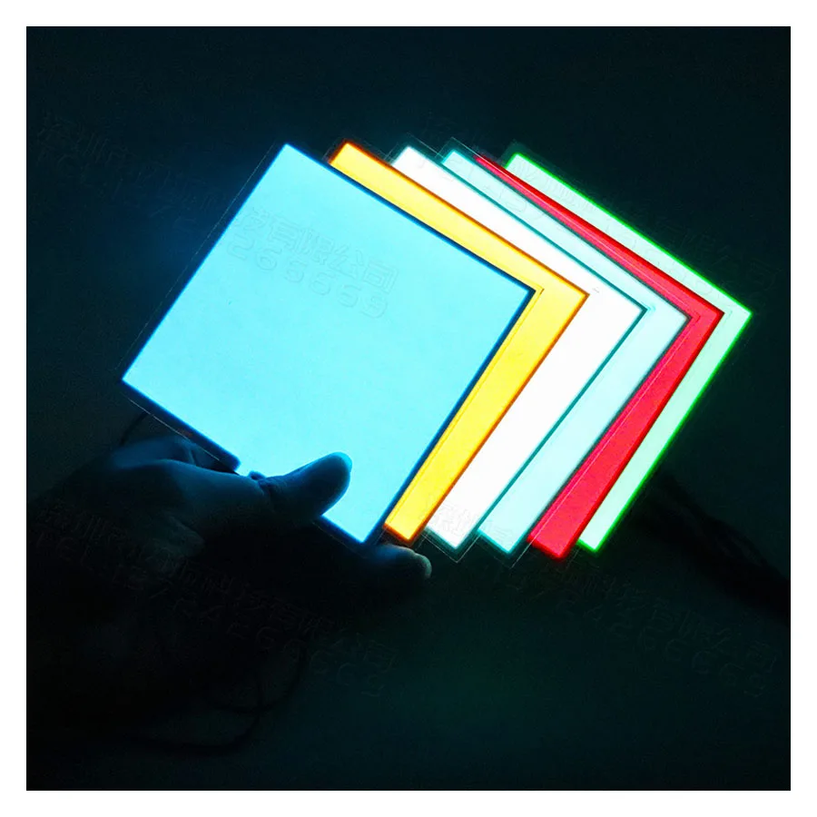 Płyta emitująca światło LED RGB Arkusz zimnego światła do wycinania, aby utworzyć ikonę emitującą światło