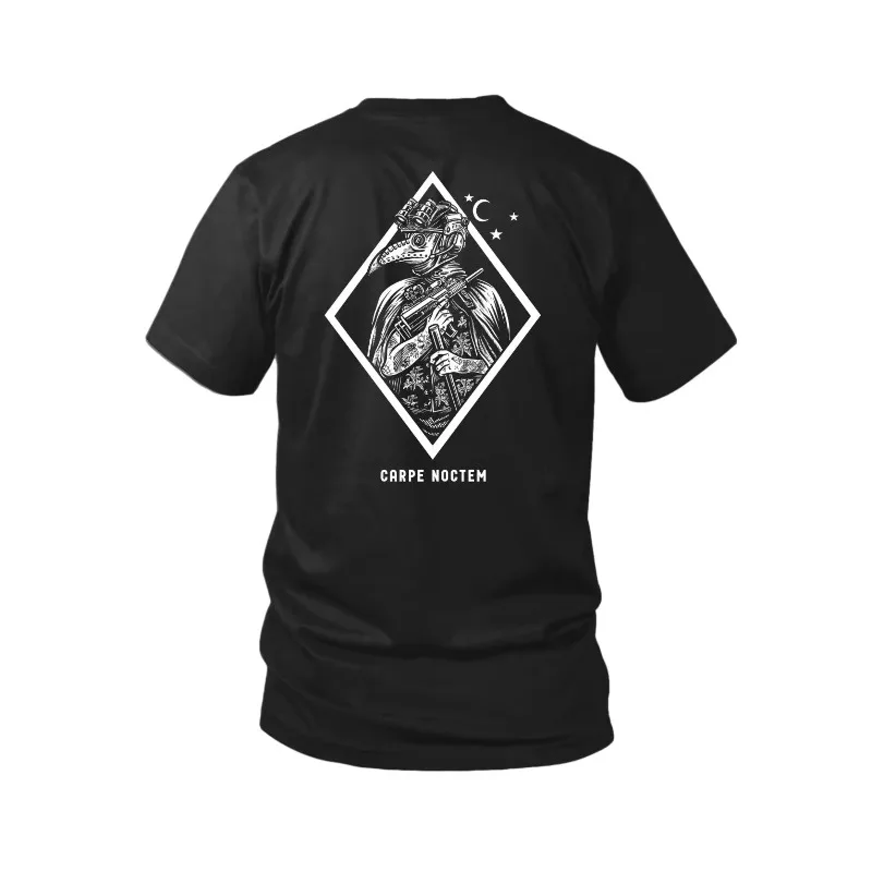 Carpe Noctem Savage Tacticians الجرافيك المحملة للجنسين الرجال النساء الصيف كم أزياء العلامة التجارية الفاخرة عارضة خمر الرجعية #4