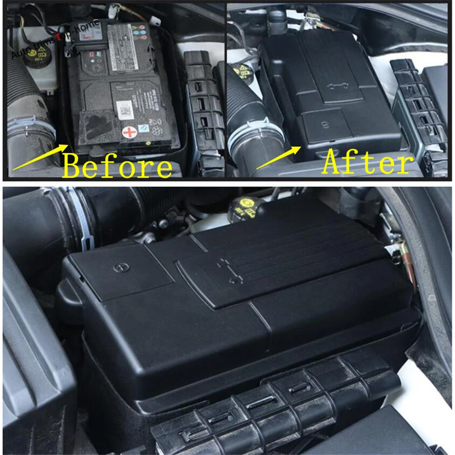 Engine Battery Positive Negative Protection Cap Dustproof Cover Rustproof Shell Cover Trim For Volkswagen Passat B8 2016 - 2019