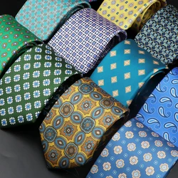 51 Styles Men's Silk Ties Jacquard Striped Plaid Floral Necktie Accessories Daily Wear Shirt Suit Cravat Wedding Party Gift